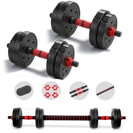 Summervibes 22 lb Adjustable Dumbbell Set - Convertible Weights for Home Gym, Suitable for Men and Women