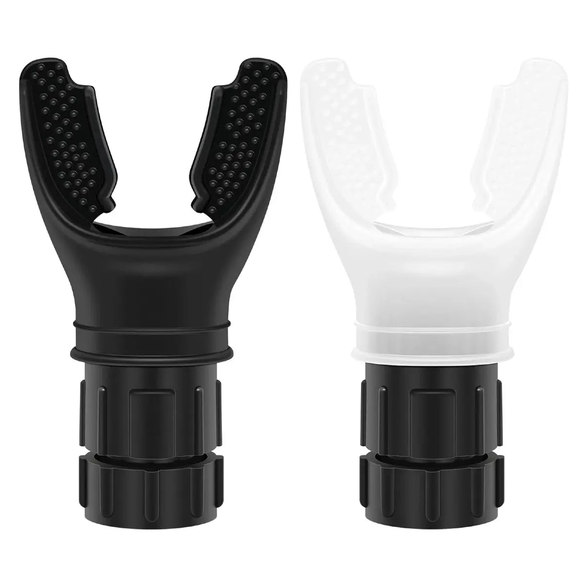 Respiratory Muscle Trainer with Adjustable Resistance - Portable and Easy to Clean, Ideal for Fitness, Yoga, Swimming, and Outdoor Activities in Black and White