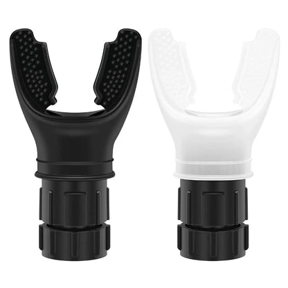 Respiratory Muscle Trainer with Adjustable Resistance - Portable and Easy to Clean, Ideal for Fitness, Yoga, Swimming, and Outdoor Activities in Black and White