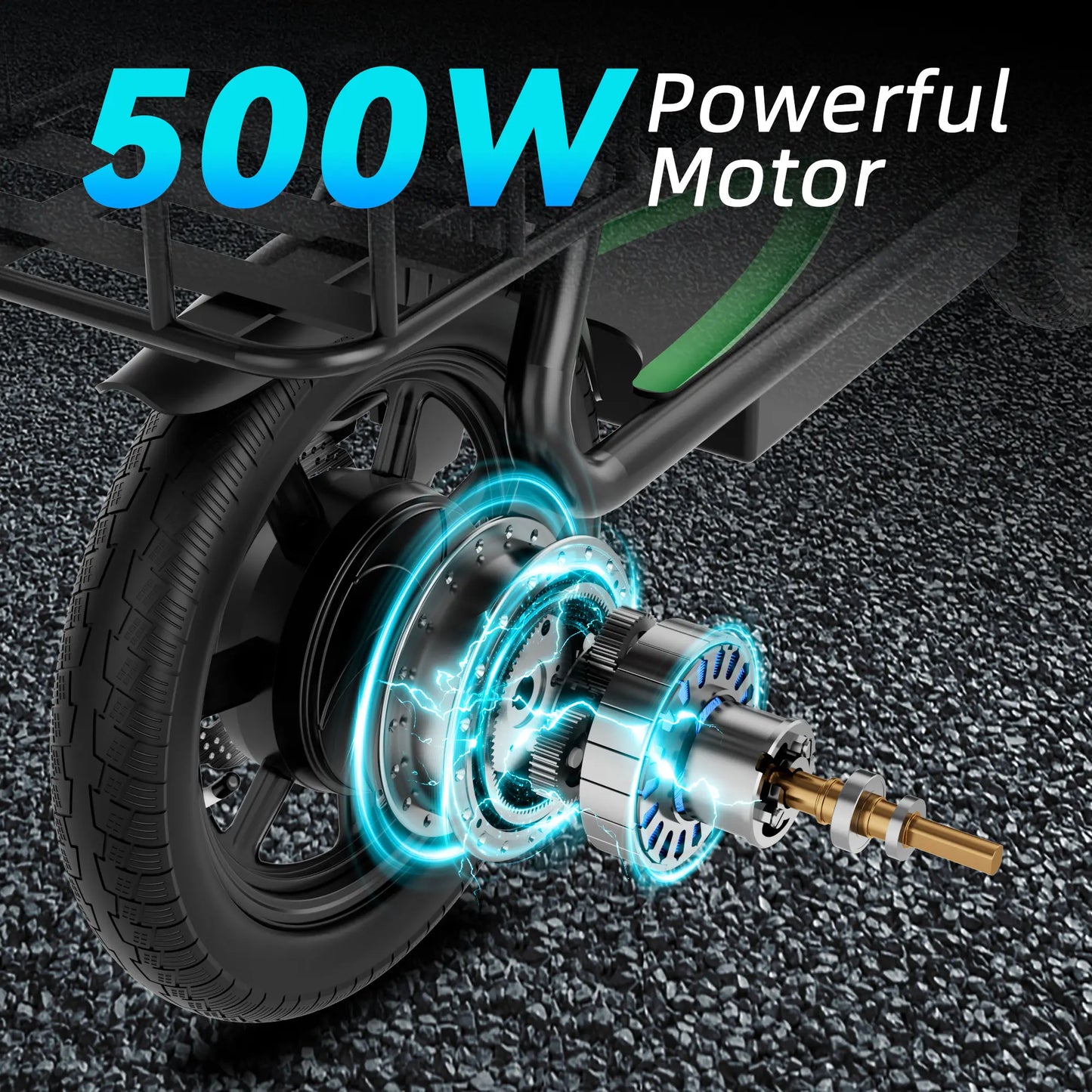 Summervibes AOPO Electric Scooter for Adults - 500W Peak Motor, 22MPH Top Speed, Pet-Friendly Design with Removable Basket, IPX4 Waterproof, Foldable, Portable Road Tire Scooter - Ideal Gift for Family & Friends