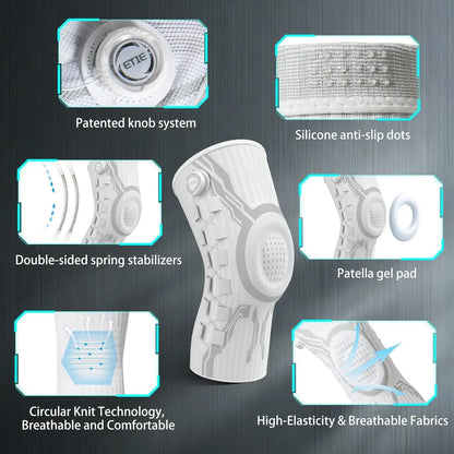 Professional Knee Brace for Pain Relief and Support, Featuring Patella Gel Pad & Side Stabilizers, Compression Sleeve for Workouts, Arthritis, Joint Pain, and Meniscus Tears