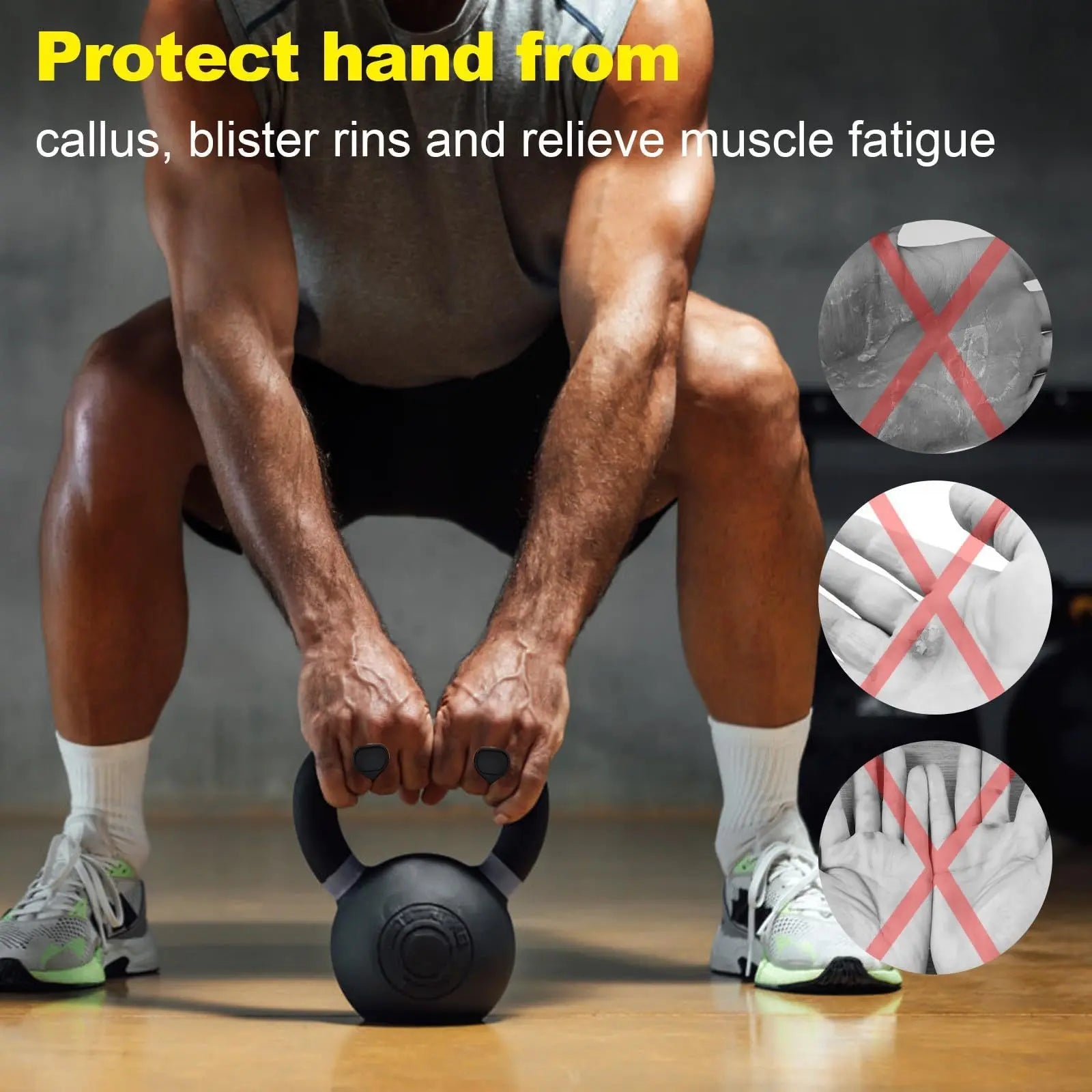 Pro Silicone Gym Hand Grips: Ultimate Palm Protection & Non-Slip Grip