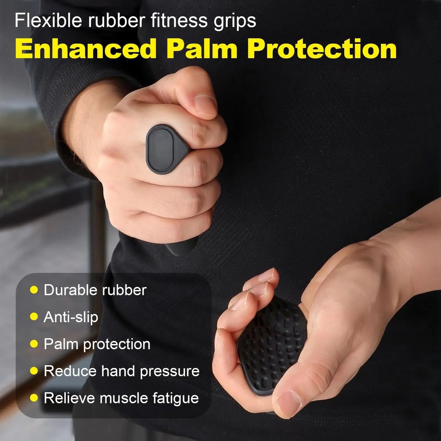 Pro Silicone Gym Hand Grips: Ultimate Palm Protection & Non-Slip Grip