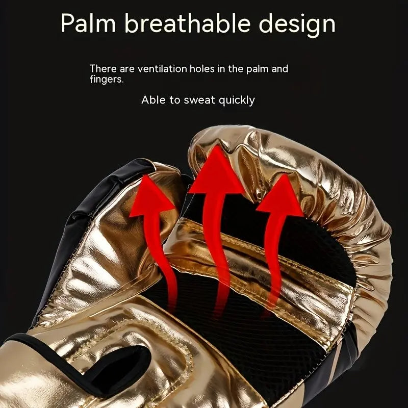 A Pair of Adult Boxing Gloves, Training Punching Gloves, Portable Thickened, Durable Sweat-Wicking Breathable, Unisex Fitness Gloves, Ideal for Beginners, Boxing Training Gear, Boxing Training Equipment