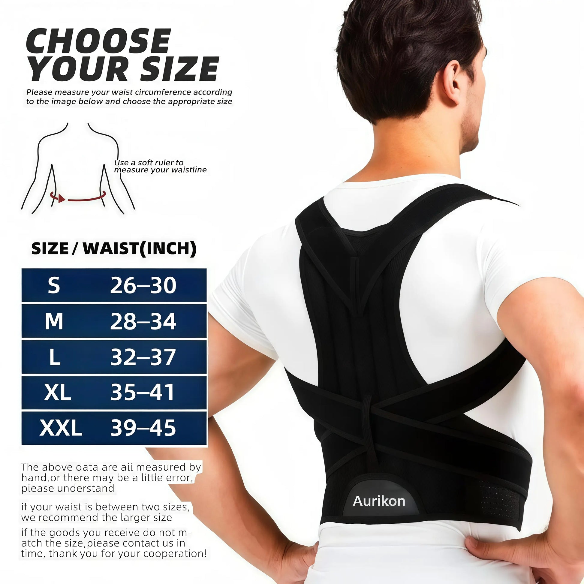 Posture Corrector Back Brace for Men & Women – Upper Back Support, Adjustable Shoulder 