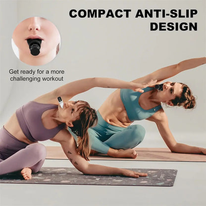 Respiratory Muscle Trainer with Adjustable Resistance - Portable and Easy to Clean, Ideal for Fitness, Yoga, Swimming, and Outdoor Activities in Black and White