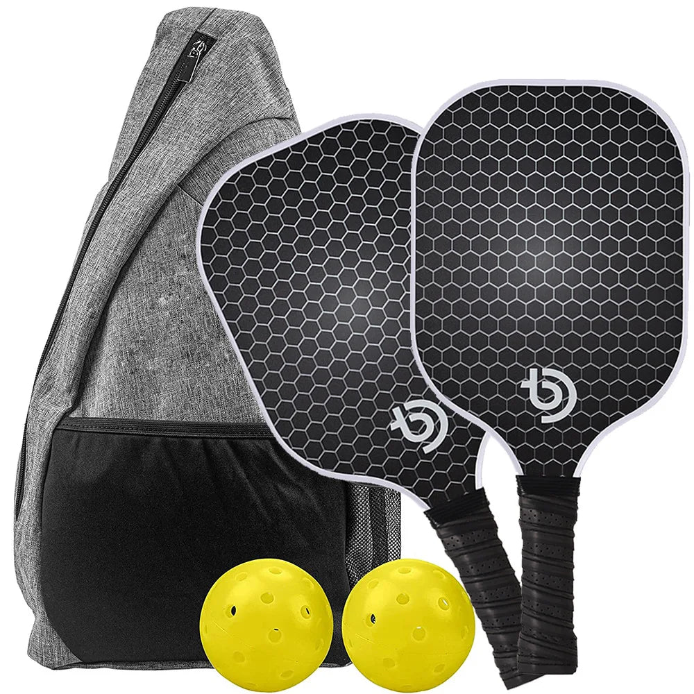 Pickleball Paddles Set-Graphite Carbon Fiber Usapa Approved Lightweight Racquets Set Indoor and Outdoor Exercise for All Ages