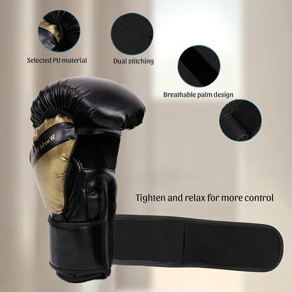 A Pair of Adult Boxing Gloves, Training Punching Gloves, Portable Thickened, Durable Sweat-Wicking Breathable, Unisex Fitness Gloves, Ideal for Beginners, Boxing Training Gear, Boxing Training Equipment