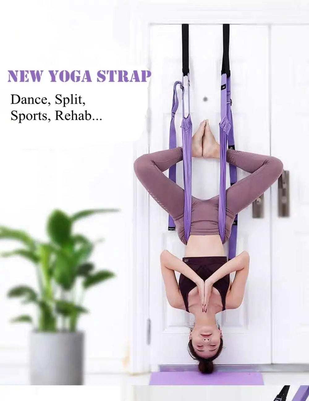 Aerial Yoga Stretch Strap, Resistance Band for Leg Stretching Dance Ballet Gymnastics