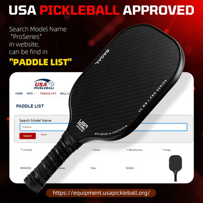 Bagail USAPA Approved Fiberglass Pickleball Paddle Set, Lightweight Rackets with 4 Balls and Carry Bag, Designed for Traction and Stability, Ideal for Family Sports Activities