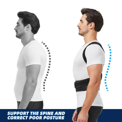 Posture Corrector Back Brace for Men & Women – Upper Back Support, Adjustable Shoulder 