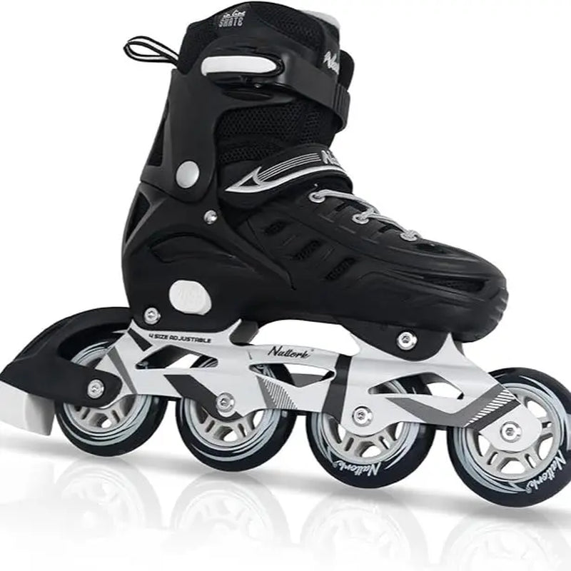 Nattork Inline Skates for Boys and Girls Men Women, 4 Sizes Adjustable Blades Roller Skates Beginner for Kids & Adult Youth