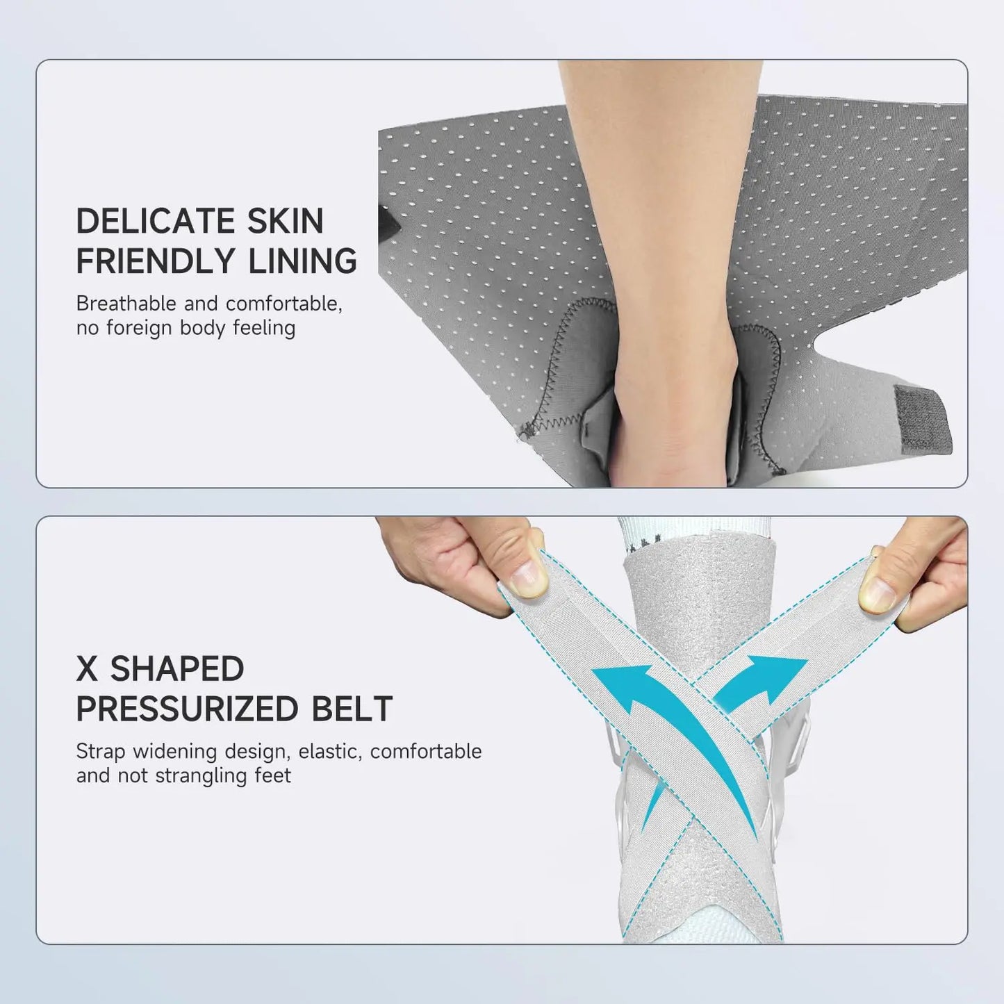 Ollas Sports Ankle Brace, Ankle Protection to Prevent Sprains, with Support Plate, Compression, Breathable, and Adjustable Ankle Guard.