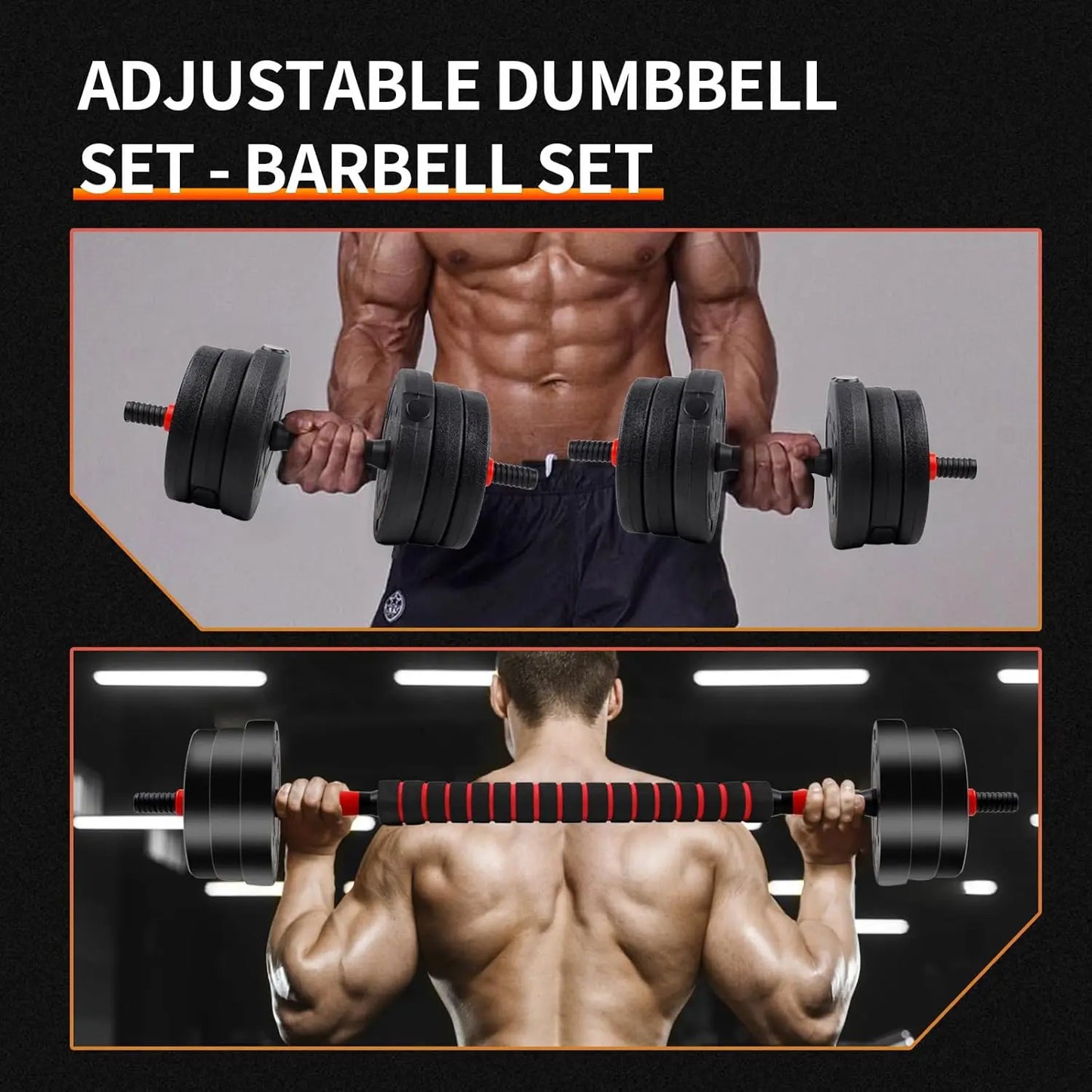 Summervibes 22 lb Adjustable Dumbbell Set - Convertible Weights for Home Gym, Suitable for Men and Women