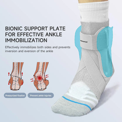 Ollas Sports Ankle Brace, Ankle Protection to Prevent Sprains, with Support Plate, Compression, Breathable, and Adjustable Ankle Guard.