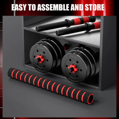 Summervibes 22 lb Adjustable Dumbbell Set - Convertible Weights for Home Gym, Suitable for Men and Women